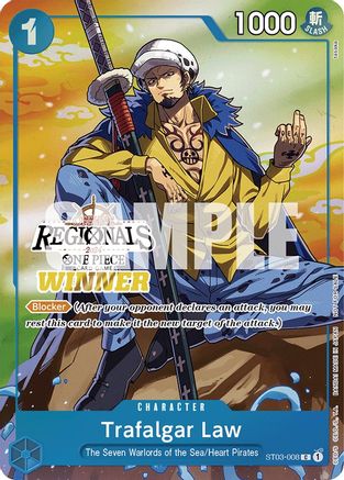 (ST03-008) Trafalgar Law (Offline Regional 2024 Vol. 2) [Winner] - One Piece Promotion Cards Nonfoil