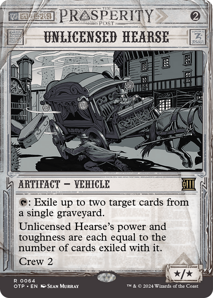 Unlicensed Hearse (OTP-064) - Breaking News: (Showcase) (Borderless) Foil