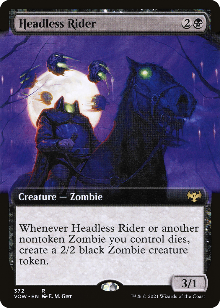 Headless Rider (Extended Art)  (VOW-372) - Innistrad: Crimson Vow: (Extended Art)