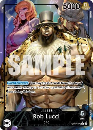 (OP07-079) Rob Lucci (079) (Parallel) - 500 Years in the Future Foil