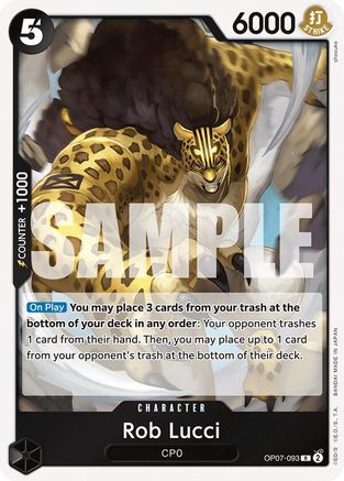 (OP07-093) Rob Lucci (093) - 500 Years in the Future Foil