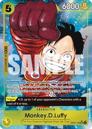 (OP07-109) Monkey.D.Luffy (109) (Parallel) - 500 Years in the Future Foil