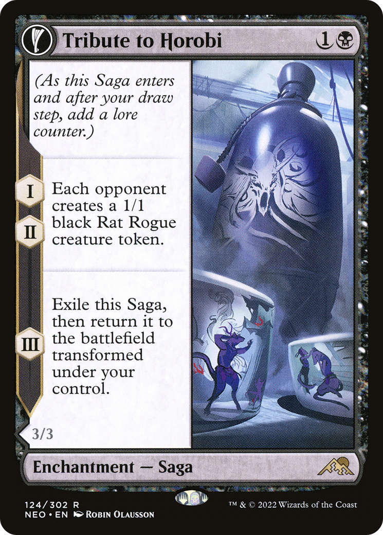 Tribute to Horobi (NEO-124) - Kamigawa: Neon Dynasty: (fandfc) Foil