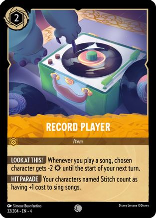 (032/204)  Record Player - Ursula's Return  Normal