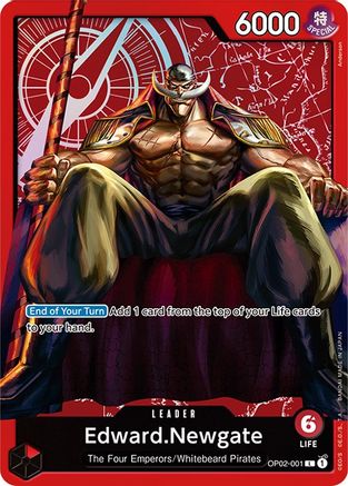 (OP02-001) Edward.Newgate (Special Goods Set -Former Four Emperors-) - One Piece Promotion Cards Foil