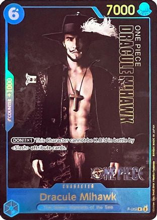 (P-052) Dracule Mihawk (Premium Card Collection -Live Action Edition-) - One Piece Promotion Cards Foil