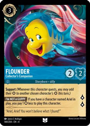 Flounder - Collector's Companion (144/204) - Ursulas Return Cold Foil