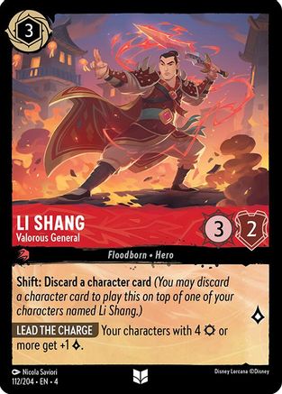(112/204)  Li Shang - Valorous General - Ursula's Return  Cold Foil