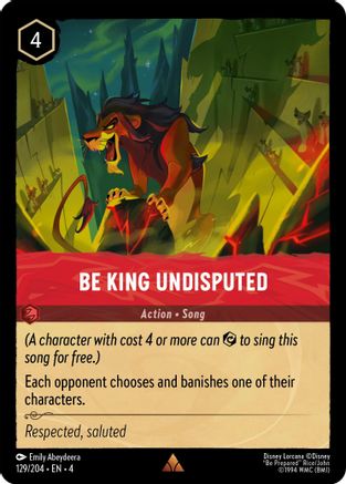 (129/204)  Be King Undisputed - Ursula's Return  Cold Foil