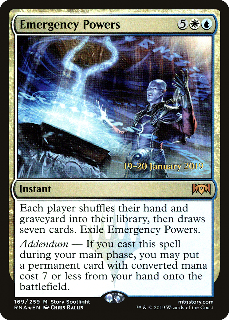 Emergency Powers (PRE-169S) - Ravnica Allegiance Promos (Prerelease) Foil