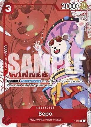 Bepo (Winner Pack Vol. 7) (P-019) - One Piece Promotion Cards Foil