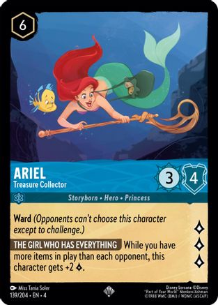 (139/204)  Ariel - Treasure Collector - Ursula's Return  Cold Foil