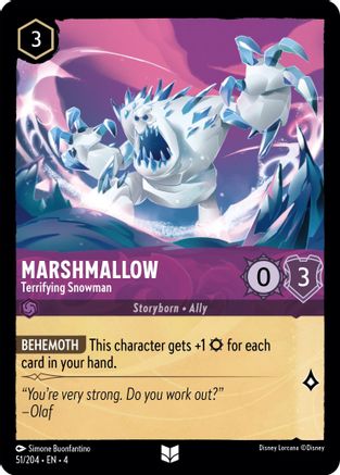 (051/204)  Marshmallow - Terrifying Snowman - Ursula's Return  Normal