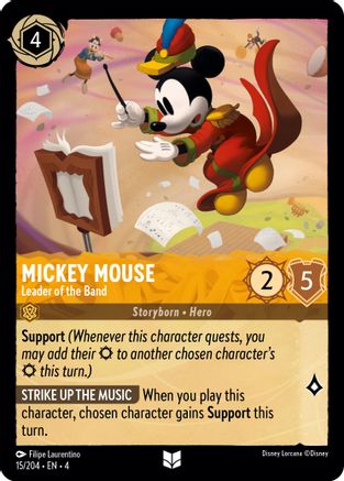 (015/204)  Mickey Mouse - Leader of the Band - Ursula's Return  Cold Foil