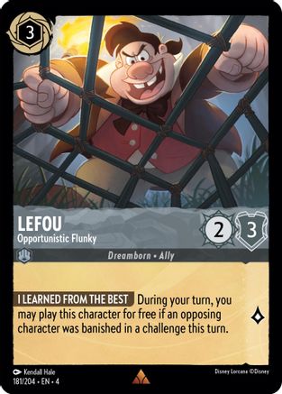 (181/204)  LeFou - Opportunistic Flunky - Ursula's Return  Cold Foil