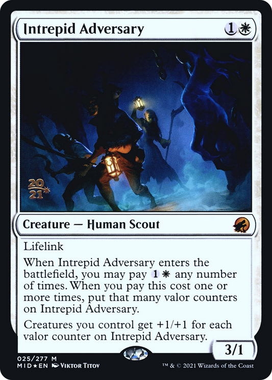 Intrepid Adversary (PMID-25S) - Innistrad: Midnight Hunt Promos Foil