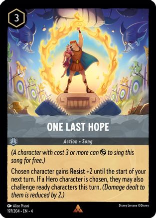 (197/204)  One Last Hope - Ursula's Return  Cold Foil
