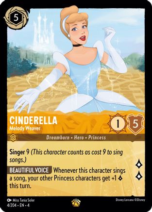 (004/204)  Cinderella - Melody Weaver - Ursula's Return  Cold Foil