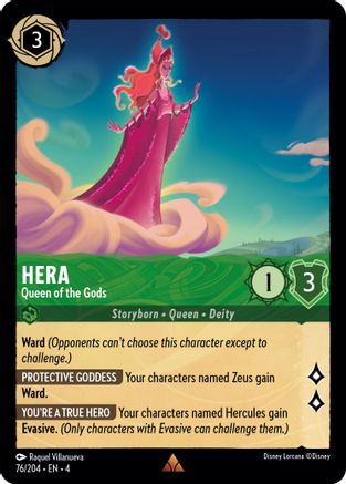 (076/204)  Hera - Queen of the Gods - Ursula's Return  Cold Foil