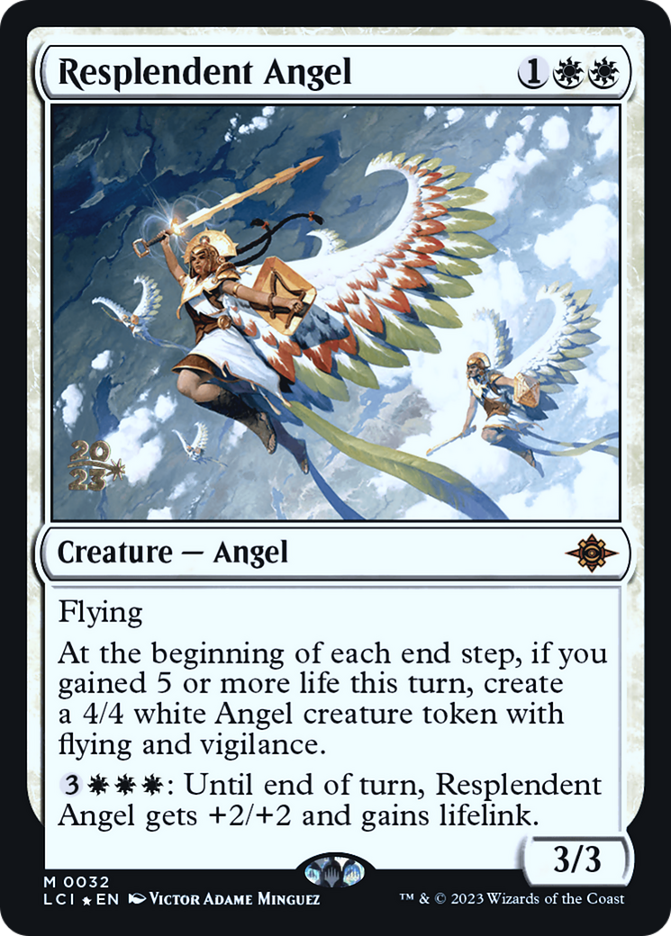 Resplendent Angel (LCI) (PRE-32S) - The Lost Caverns of Ixalan Promos Foil