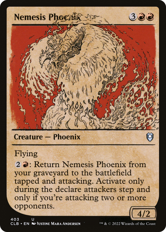 Nemesis Phoenix (CLB-403) - Commander Legends: Battle for Baldur's Gate: (Showcase) Foil