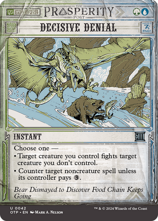 Decisive Denial (OTP-042) - Breaking News: (Showcase) (Borderless) Foil