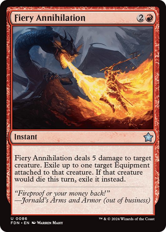 Fiery Annihilation (FDN-086) - Foundations Foil