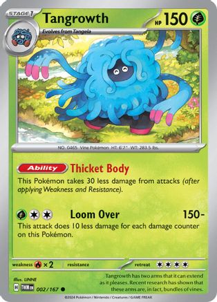 Tangrowth (2/167) - SV06 Twilight Masquerade Reverse Holofoil - Common