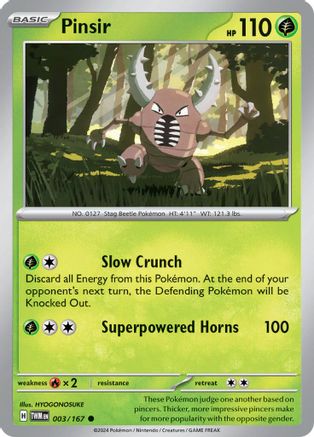 Pinsir (3/167) - SV06 Twilight Masquerade Reverse Holofoil - Common
