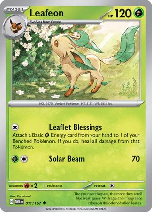 Leafeon (11/167) - SV06 Twilight Masquerade Reverse Holofoil - Uncommon