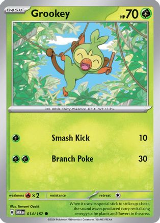 Grookey (14/167) - SV06 Twilight Masquerade Reverse Holofoil - Common