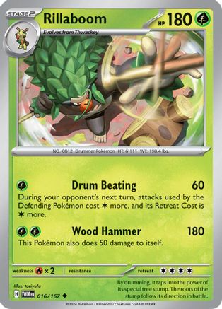 Rillaboom (16/167) - SV06 Twilight Masquerade Reverse Holofoil - Uncommon