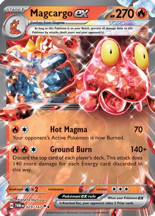 Magcargo ex (29/167) - SV06 Twilight Masquerade Holofoil - Double Rare