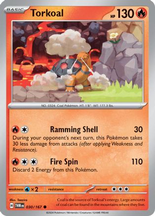 Torkoal (30/167) - SV06 Twilight Masquerade Reverse Holofoil - Common