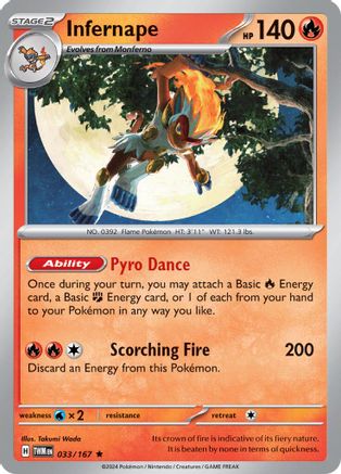 Infernape 33 - SV06 Twilight Masquerade Reverse Holofoil