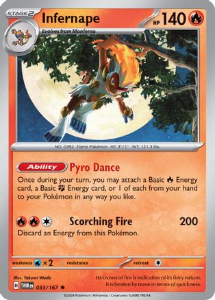 Infernape (33/167) - SV06 Twilight Masquerade Holofoil - Rare