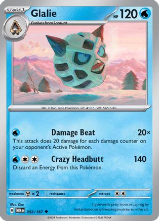 Glalie (52/167) - SV06 Twilight Masquerade  - Uncommon