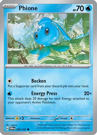Phione (55/167) - SV06 Twilight Masquerade Reverse Holofoil - Common