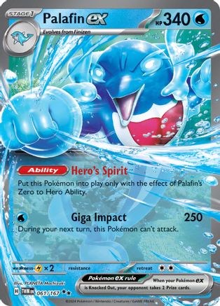 Palafin ex (61/167) - SV06 Twilight Masquerade Holofoil - Double Rare