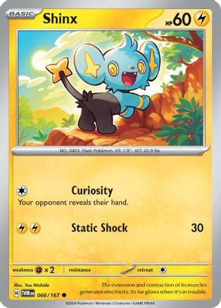 Shinx (66/167) - SV06 Twilight Masquerade Reverse Holofoil - Common