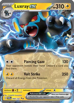 Luxray ex (68/167) - SV06 Twilight Masquerade Holofoil - Double Rare