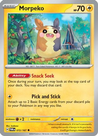 Morpeko (72/167) - SV06 Twilight Masquerade Reverse Holofoil - Uncommon