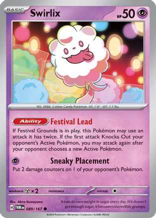 Swirlix (89/167) - SV06 Twilight Masquerade Reverse Holofoil - Common
