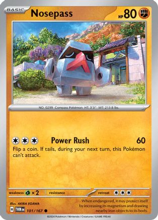 Nosepass (101/167) - SV06 Twilight Masquerade Reverse Holofoil - Common