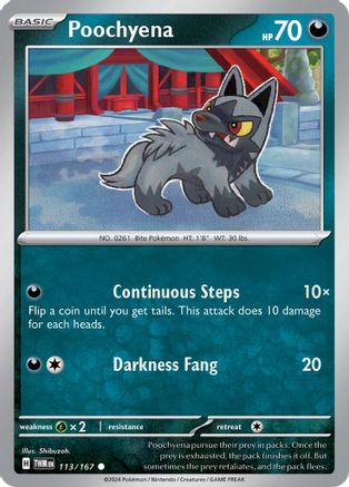 Poochyena (113/167) - SV06 Twilight Masquerade Reverse Holofoil - Common