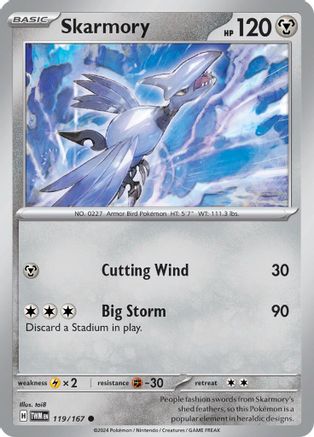 Skarmory (119/167) - SV06 Twilight Masquerade Reverse Holofoil - Common