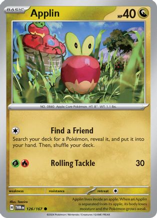 Applin (126/167) - SV06 Twilight Masquerade Reverse Holofoil - Common