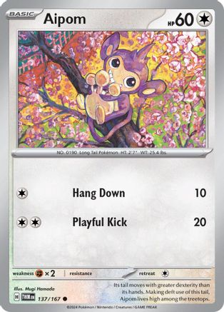 Aipom (137/167) - SV06 Twilight Masquerade  - Common