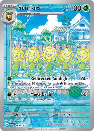 Sunflora (169/167) - SV06 Twilight Masquerade Holofoil - Illustration Rare