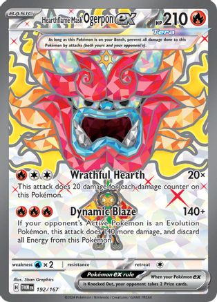 Hearthflame Mask Ogerpon ex (192/167) - SV06 Twilight Masquerade Holofoil - Ultra Rare